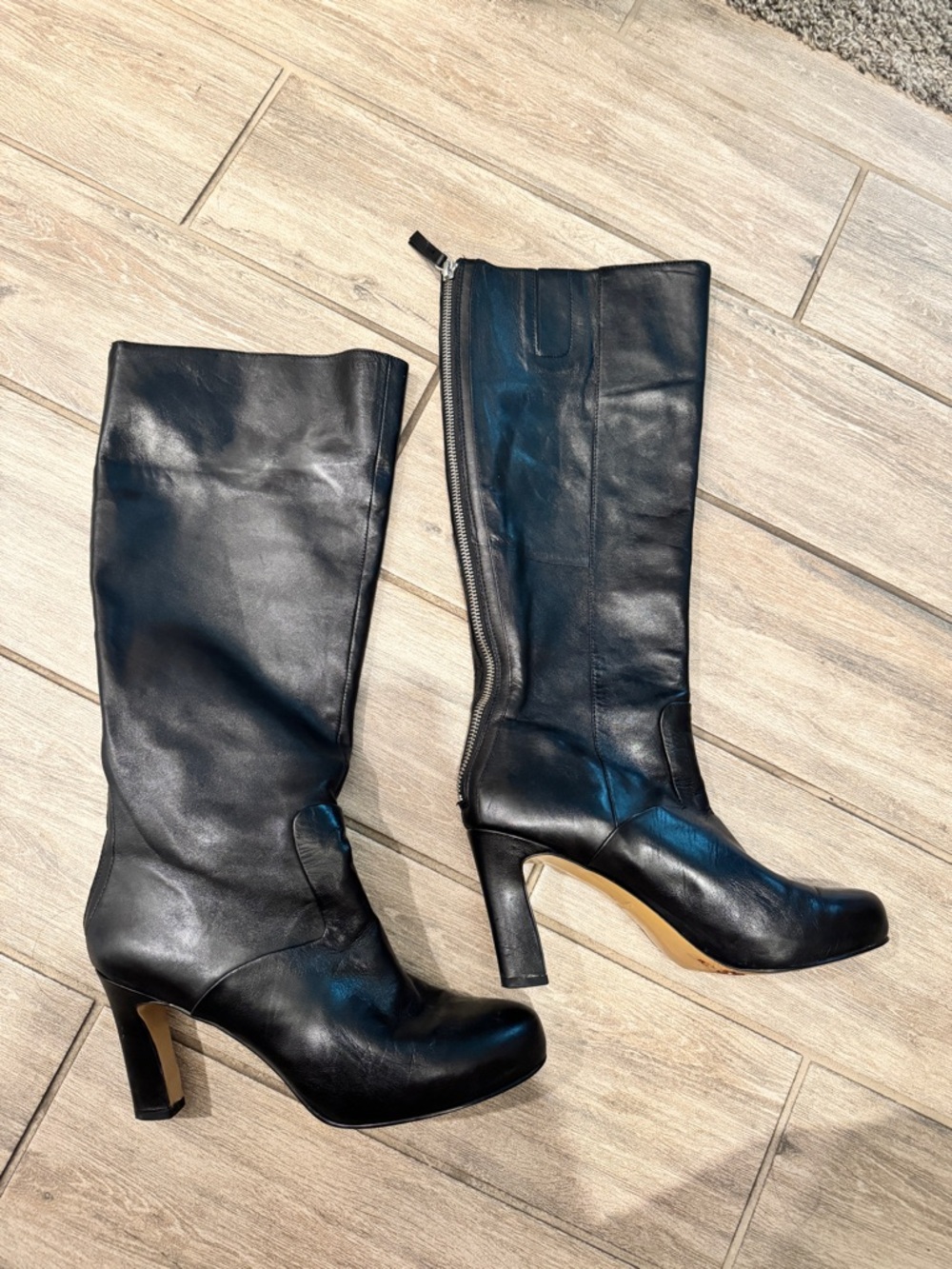 Vintage kitten heel knee high boots - Picture 2 of 3